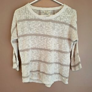 Sonoma small quarter length sleeve knit striped shirt